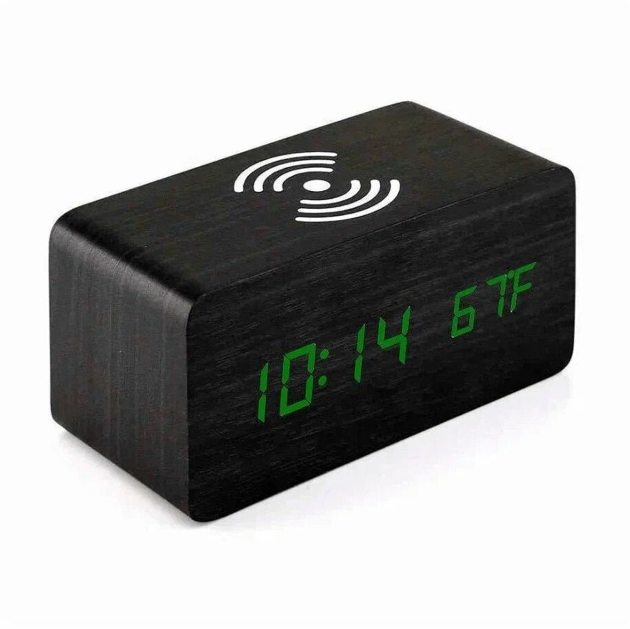 Электронные часы с зарядкой для телефона/будильник/термометр