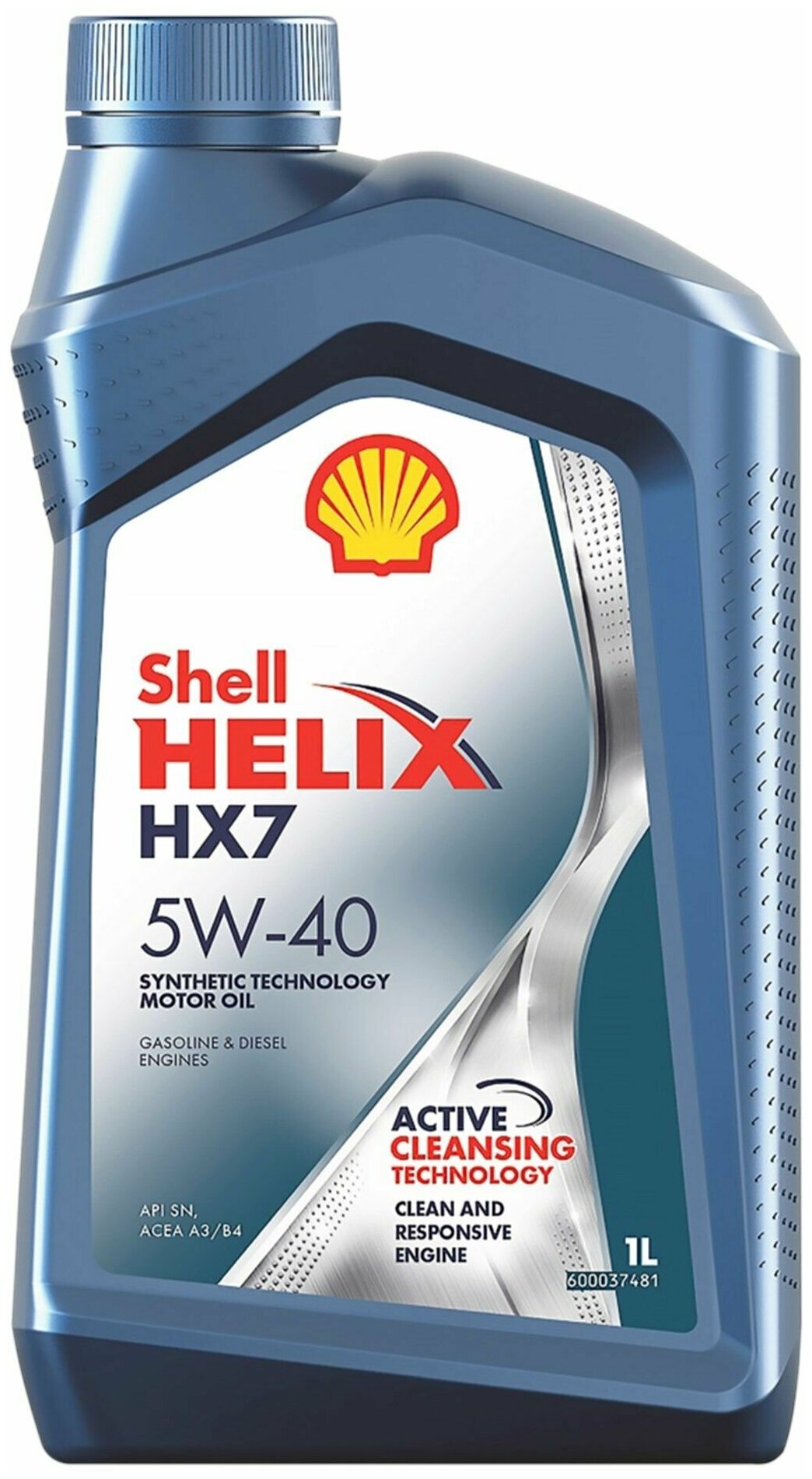 SHELL 5W-40 HELIX HX7 (Россия) - 1 л. - Масло моторное