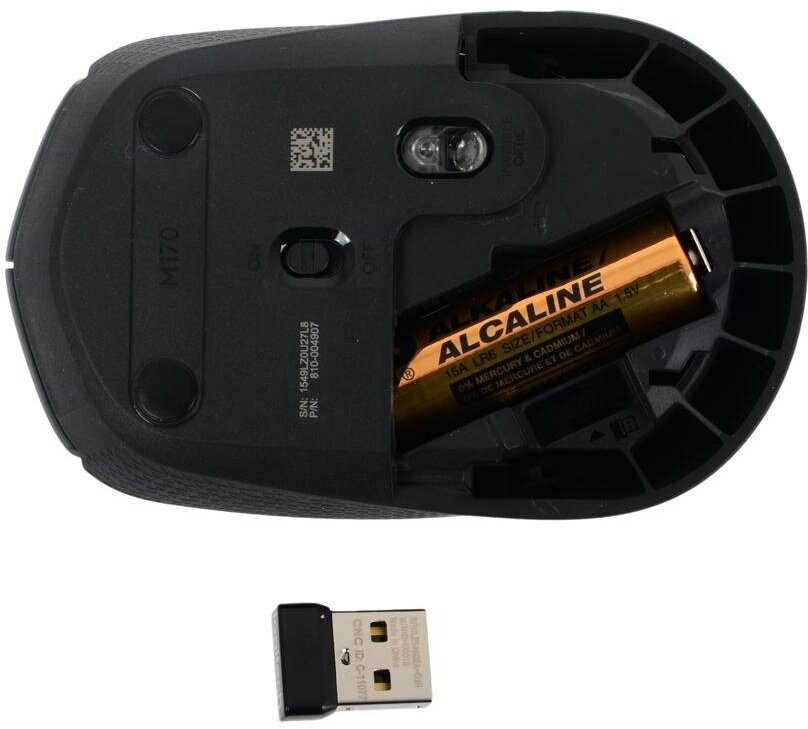 Мышка USB OPTICAL WRL M170 BLUE 910-004647 LOGITECH - фото №18