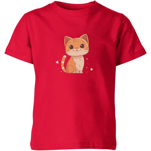 Футболка Us Basic, размер 6, красный мужская футболка кошка котик котенок m красный