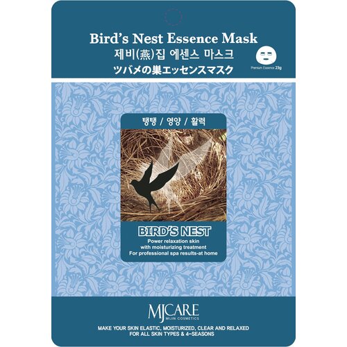 MJCARE BIRD`S NEST ESSENCE MASK Тканевая маска для лица с экстрактом ласточкиного гнезда 23г