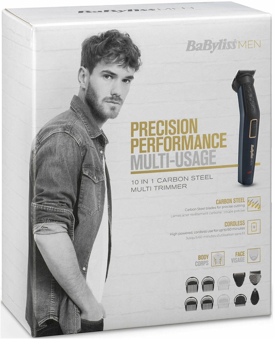 триммер для стрижки BABYLISS MT728E аккум. 1-8мм 8нас. черн. - фото №8