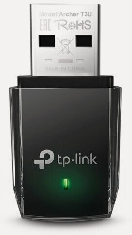 Изображение товара Адаптер TP-LINK Archer T3U 867 Мбит/с на 5 ГГц+400 Мбит/с на 2,4 ГГц, USB 3.0