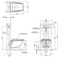 Унитаз TOTO Jewelhex CW682E+TC375CVK