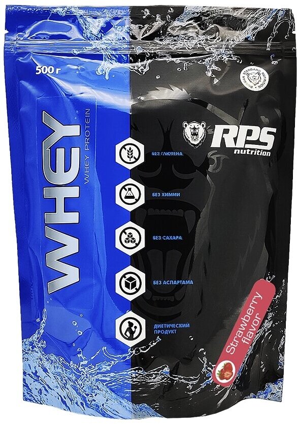 RPS Nutrition Whey Protein 500 гр (RPS Nutrition) Клубника
