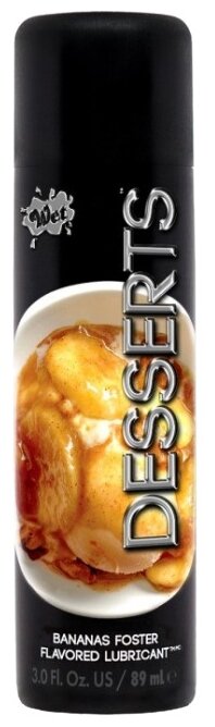 Лубрикант Wet Desserts Bananas Foster с ароматом бананового десерта - 89 мл.