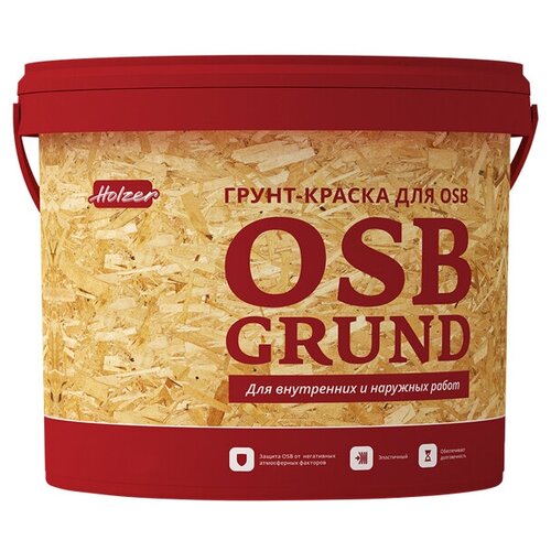 Грунт-краска HOLZER OSB Grund для OSB база С 4кг бесцветный, арт.83653