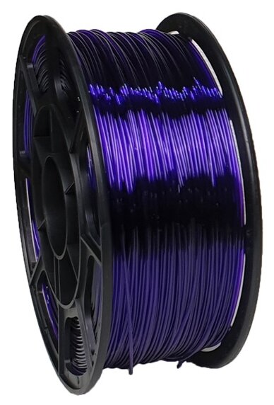 Пластик для 3D печати "НИТ", Petg фиолетовый прозрачный 1 кг.