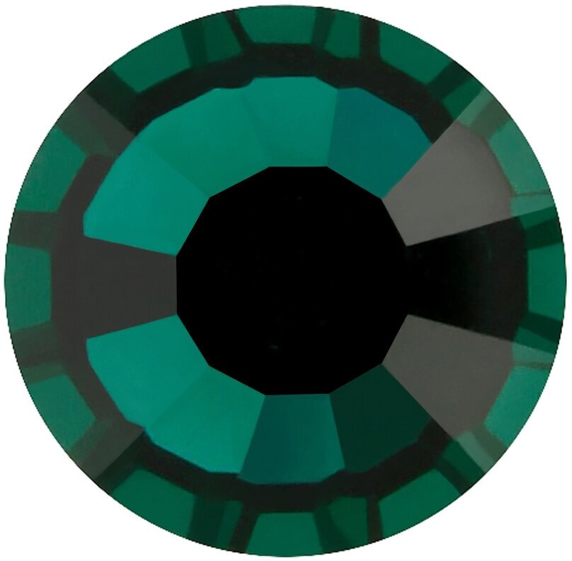 Страз клеевой "PRECIOSA" 438-11-612 i SS08 цветн. 2.4 мм стекло изумруд (emerald 50730)