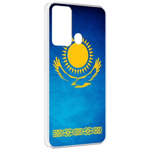Чехол MyPads герб и флаг казахстана для Infinix Hot 12i задняя-панель-накладка-бампер чехол mypads флаг казахстана 1 для infinix hot 12 pro задняя панель накладка бампер