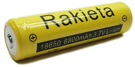 Мощный перезаряжаемый аккумулятор 3,7V тип 18650 Rakieta 2400 mAH с защитой, выгодный формфактор