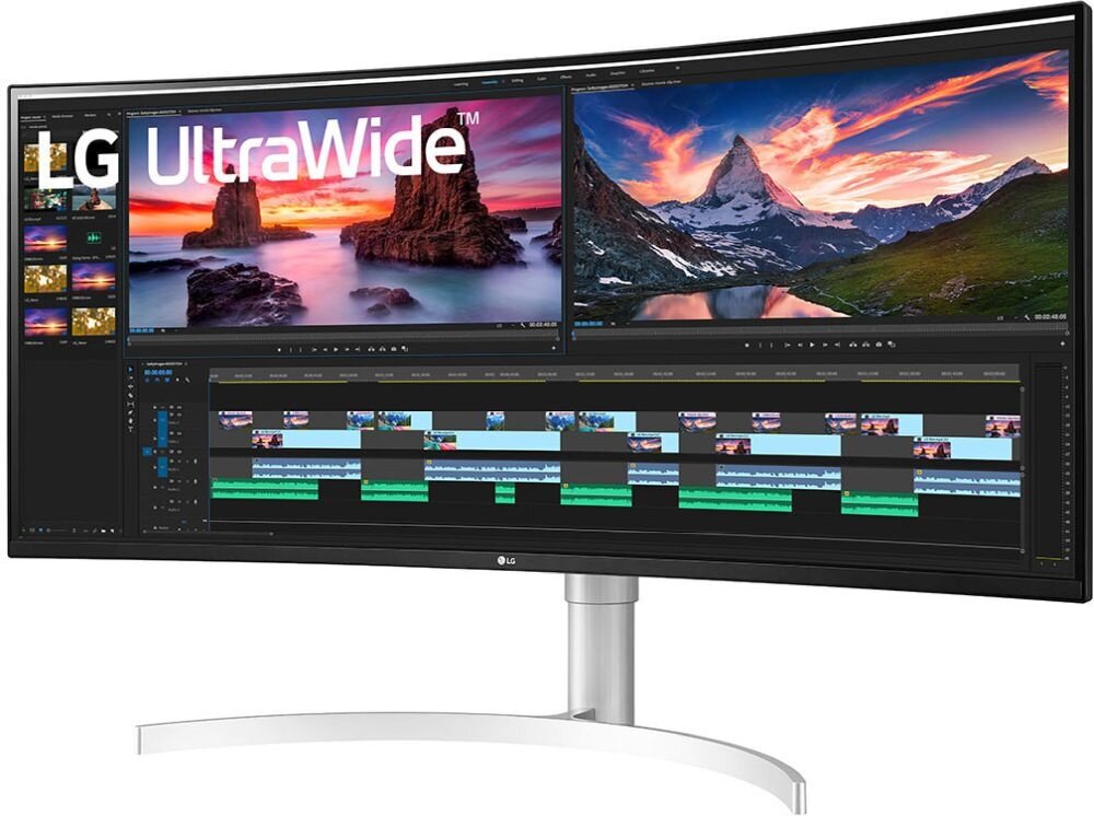 LG Монитор LG 38" UltraWide 38WN95C-W белый IPS LED 1ms 21:9 HDMI M/M матовая HAS Piv 450cd 178гр/178гр 3840x1600 144Hz G-Sync DP UW USB 8.32кг 38WN95C-W. ARUZ