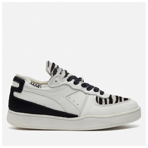 фото Женские кроссовки diadora mi basket row cut zebra белый , размер 36.5 eu