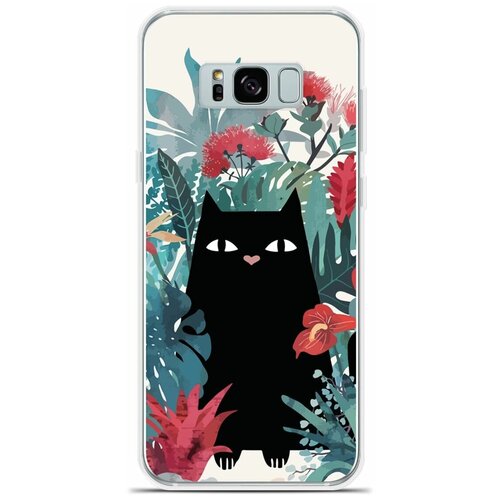 Силиконовый чехол на Samsung Galaxy S8+ Черный кот / для Самсунг Галакси С8 Плюс