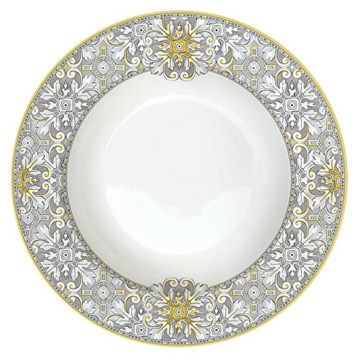 фото Тарелка суповая easy life "майолика" (серая) без инд. упаковки, 21.5 см (el-r0943_maig)