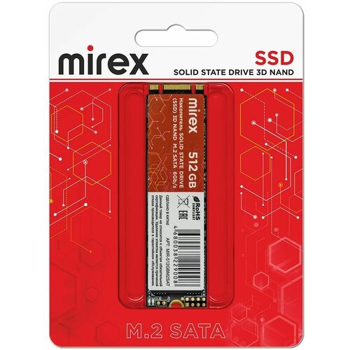 Накопитель SSD Mirex, SATA, 512 Гб, М2