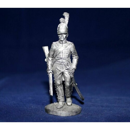 Оловянный солдатик 54 мм. - миниатюра из олова - Рядовой шеволежерского полка гвардии Гессен - Дармштадт 1806-1812 гг. - Silver