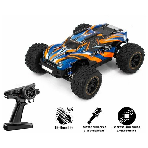 Радиоуправляемый джип MJX Hyper Go 4WD LED 1:16 2.4G - MJX-16108-ORANGE mjx r c радиоуправляемый трагги mjx hyper go 4wd gps 1 16 2 4g mjx h16e