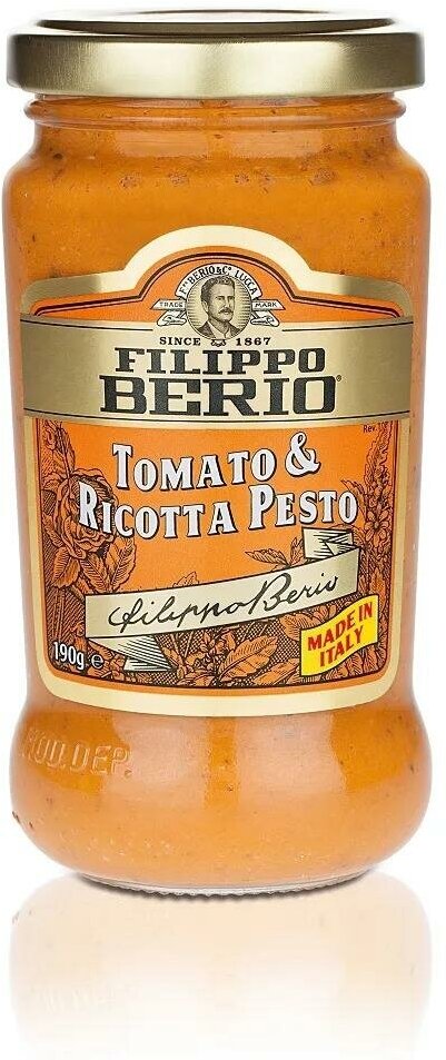 Соус Filippo Berio Песто с помидорами и рикоттой, 190гр