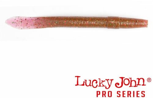 Силиконовая приманка мягкая съедобная Lucky John Pro Series Wacky Worm 5.4" 13.70 см S14 8 шт.