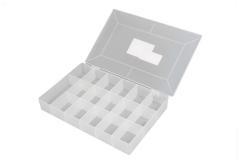 FIT IT Ящик для крепежа, органайзер прозрачный 10", 27,5x18,5x4,2 см 65641