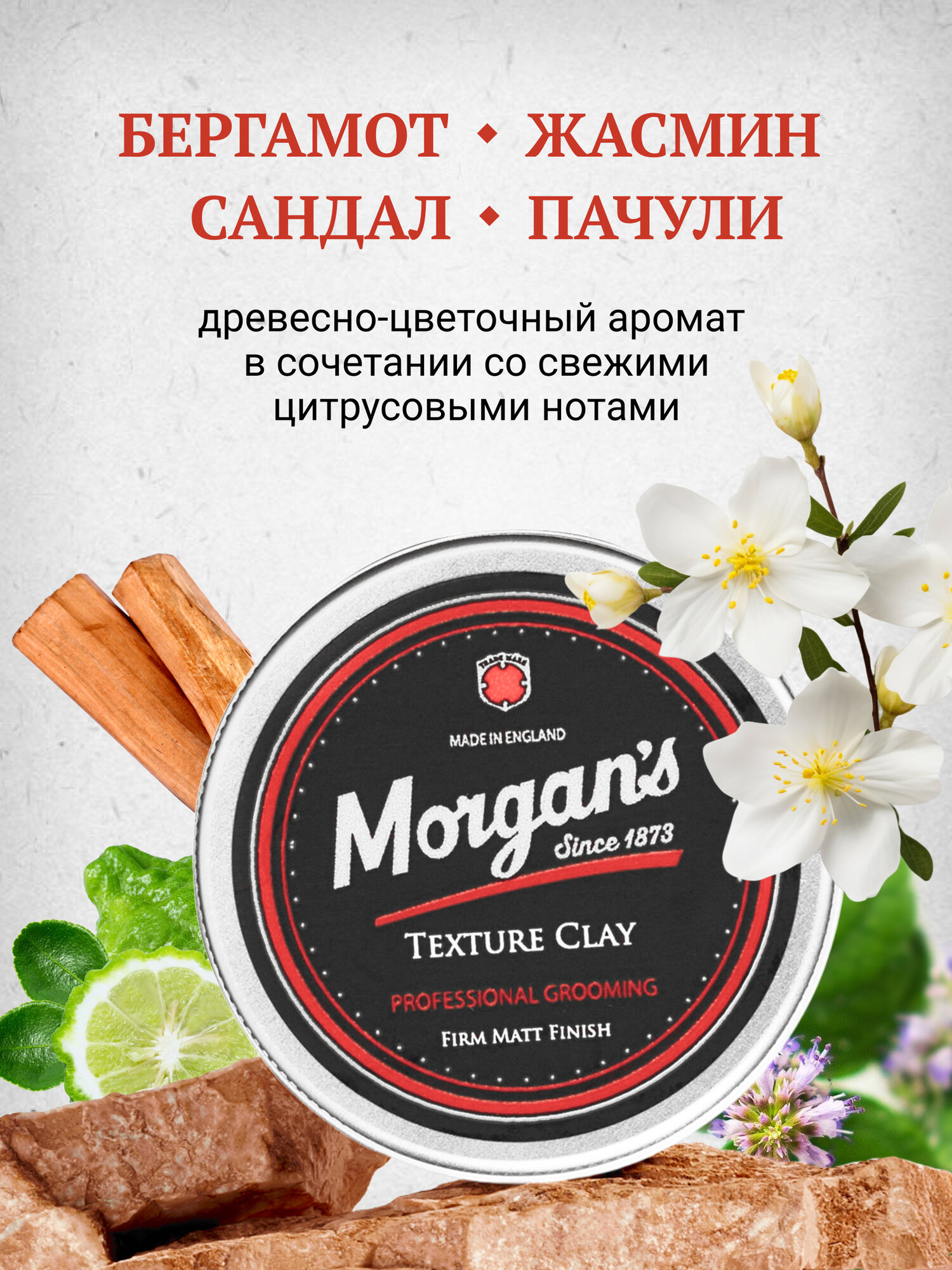 Текстурирующая глина для укладки волос Morgan's Texture Clay 75 мл — фото 1