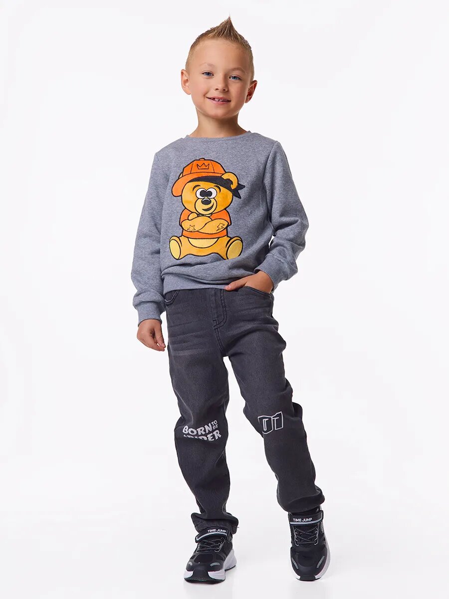 Джинсы Kari Kids Осень-зима 2025 размер 6-7 серый