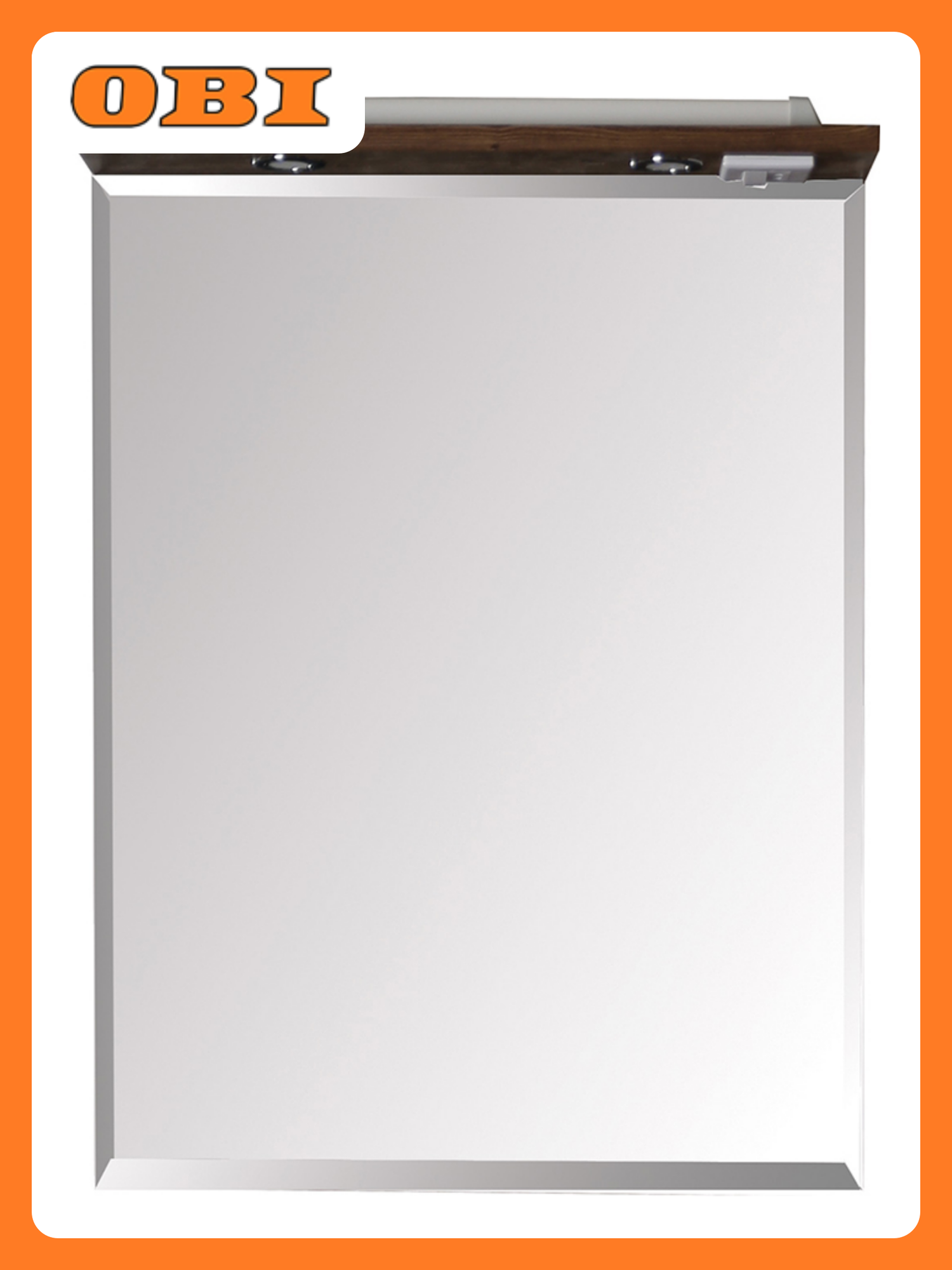 Зеркало АСБ Мебель  Коста 60   для ванной  прямоугольное  с подсветкой  дерево  56 4x80 см