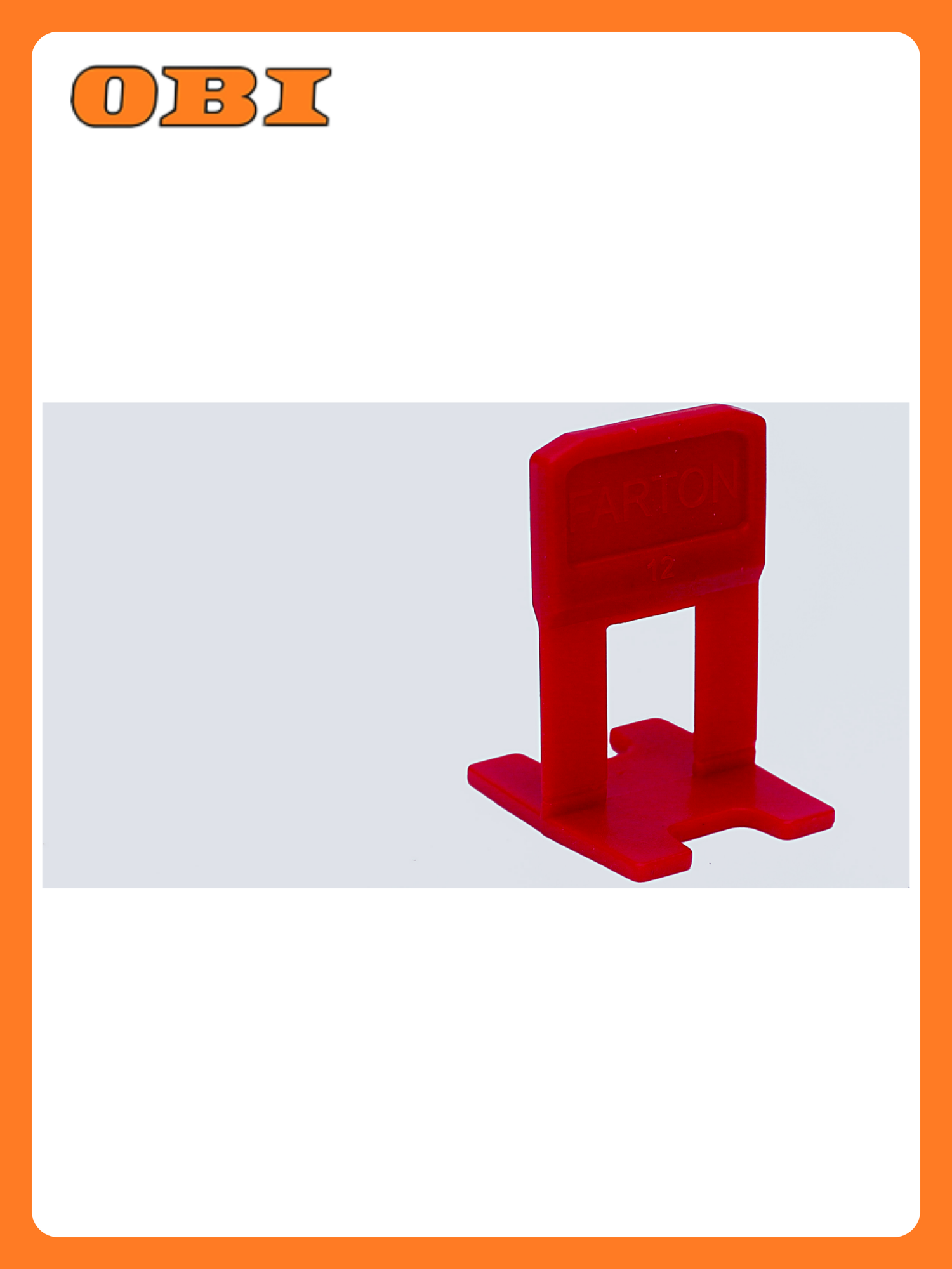 Клипса для выравнивания плитки BRAM'S красная 15мм 100 шт.