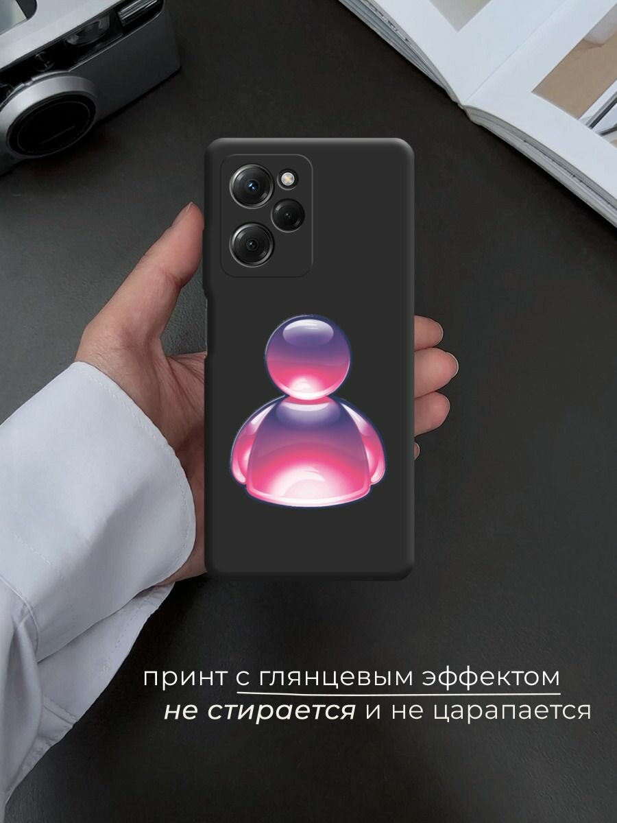 Чехол на Xiaomi Poco X5 Pro 5G / Поко X5 pro 5G с принтом Розовая иконка человека — фото 1