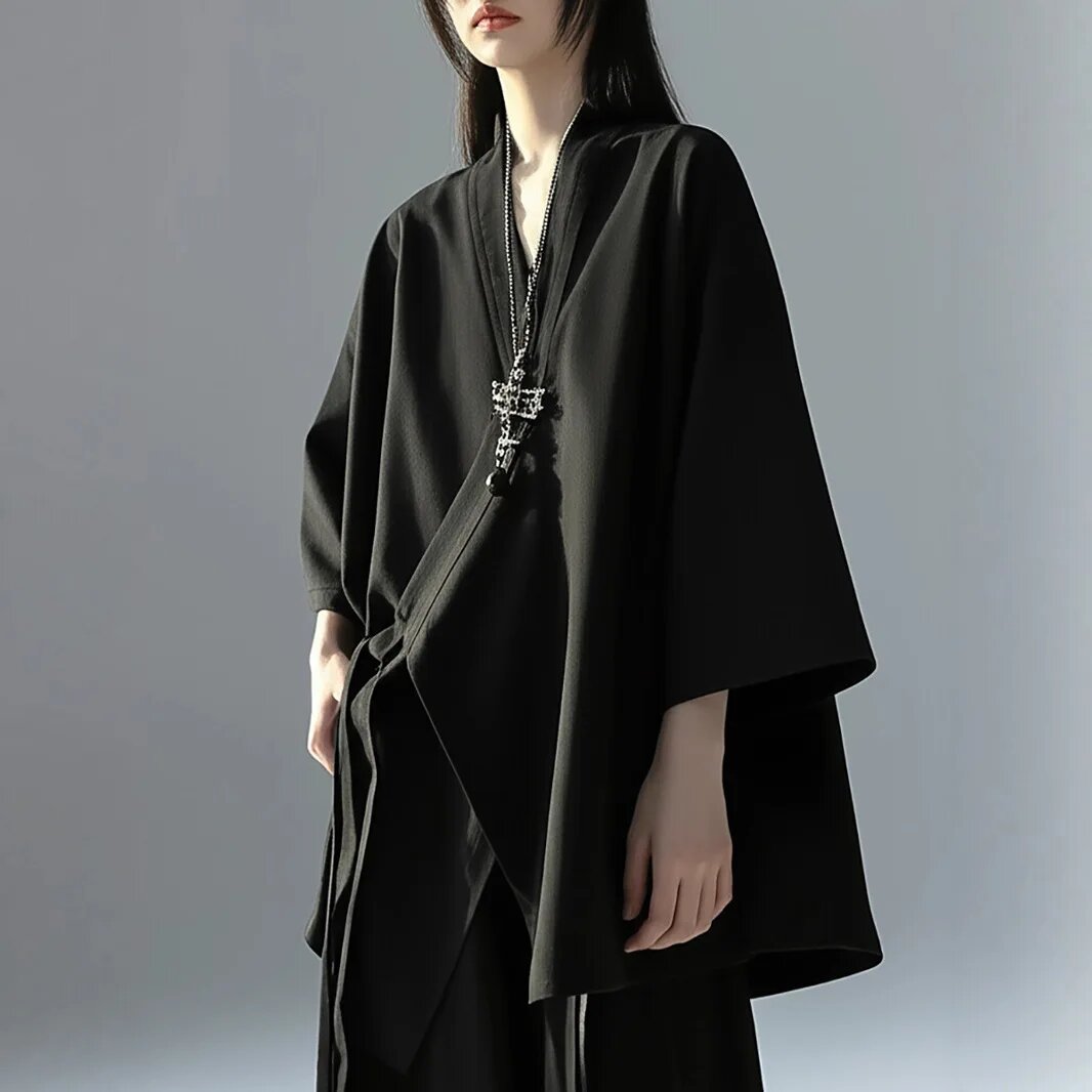 Мужское винтажное кимоно из полиэстера XL 2