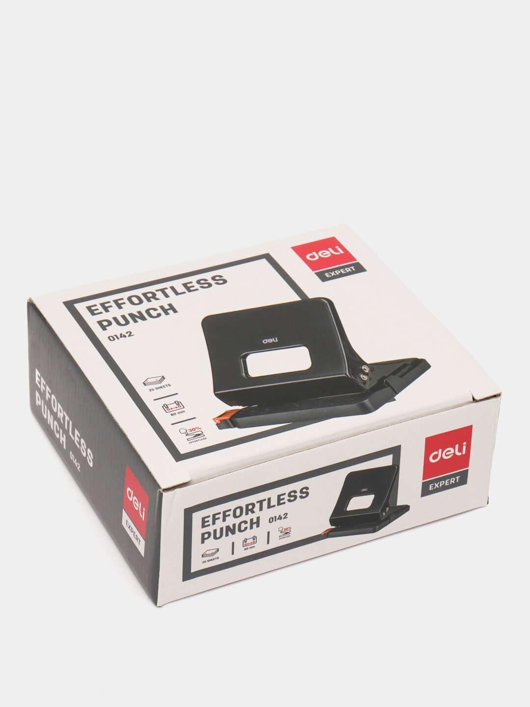 Дырокол Deli PowerSaving EFFORTLESS Punch 0142, на 25 л, для бумаги, для офиса, домашний