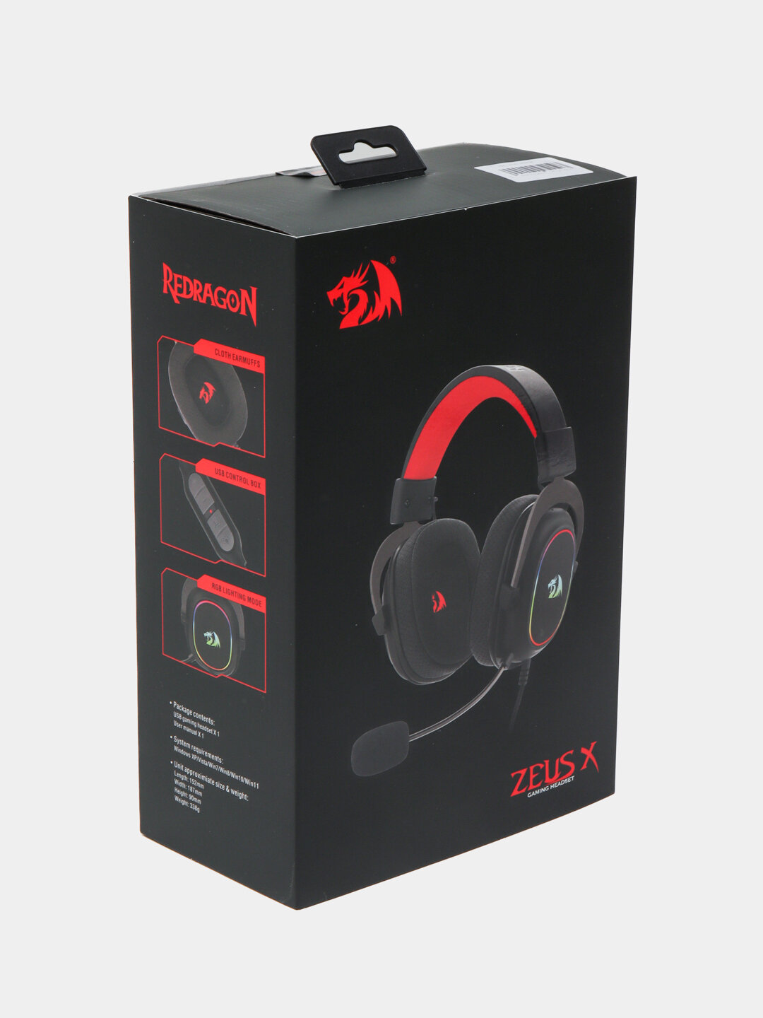 Игровые наушники Redragon ZEUS RGB H510RGB с RGB-подсветкой, микрофоном и 7.1 виртуальным звучанием, проводные