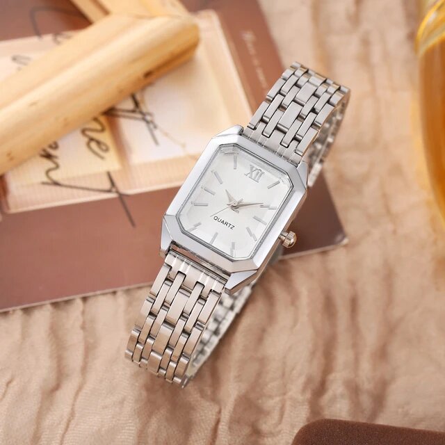 Наручные часы, серебристый, белый — фото 1