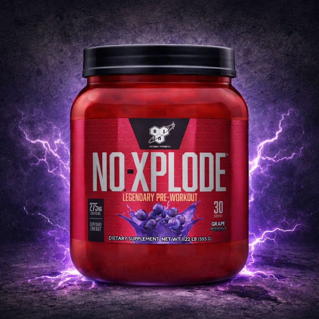BSN N.O. Xplode — предтренировочный комплекс, Grape, 30 порций