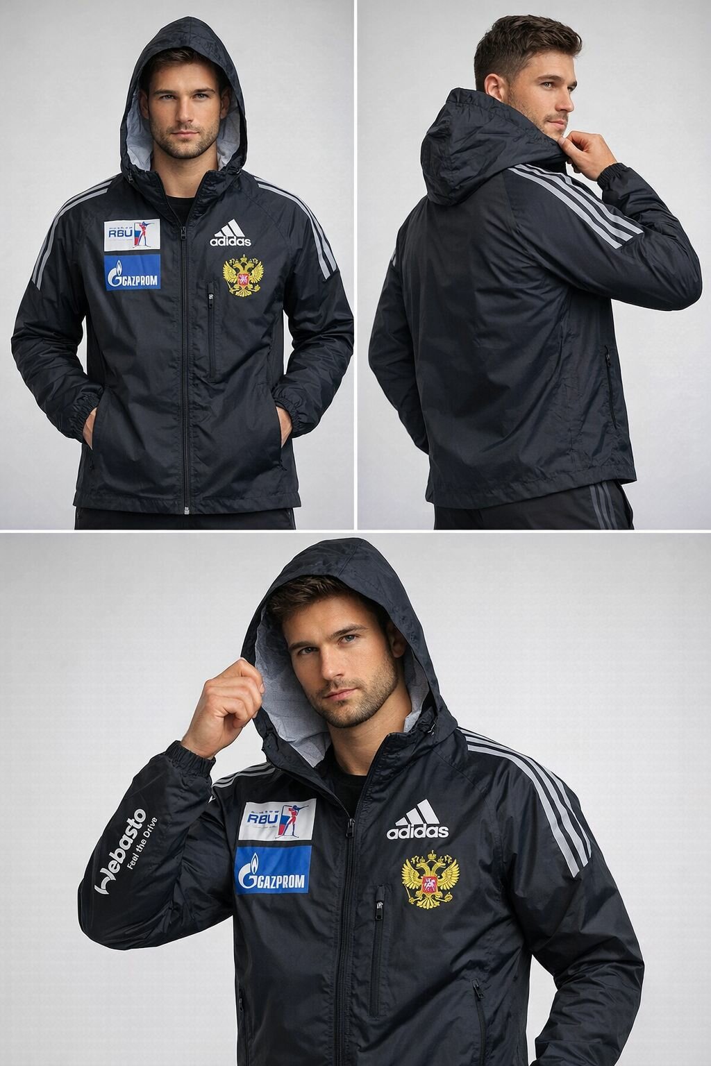 Плащ-дождевик adidas Базовая коллекция, размер INT XS, black — фото 1