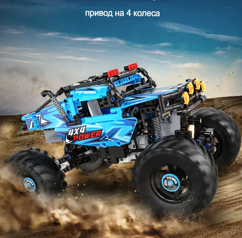 Конструктор 3D CaDA Внедорожник Монстр Трак, радиоуправляемый, 699 деталей - C61008W