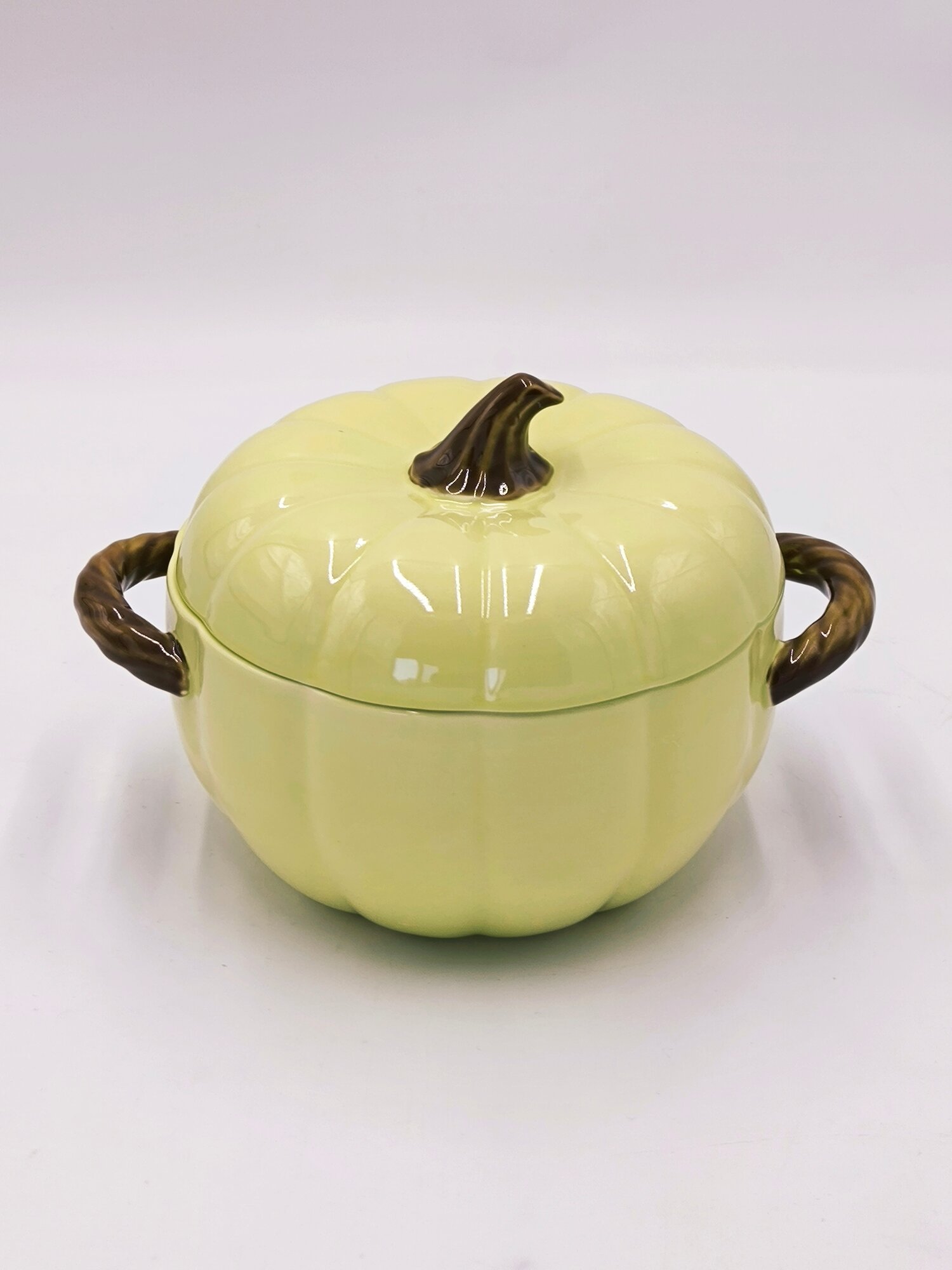 Керамическая посуда "Happy Kitchen", в форме тыквы, с крышкой, керамическая, 1 л