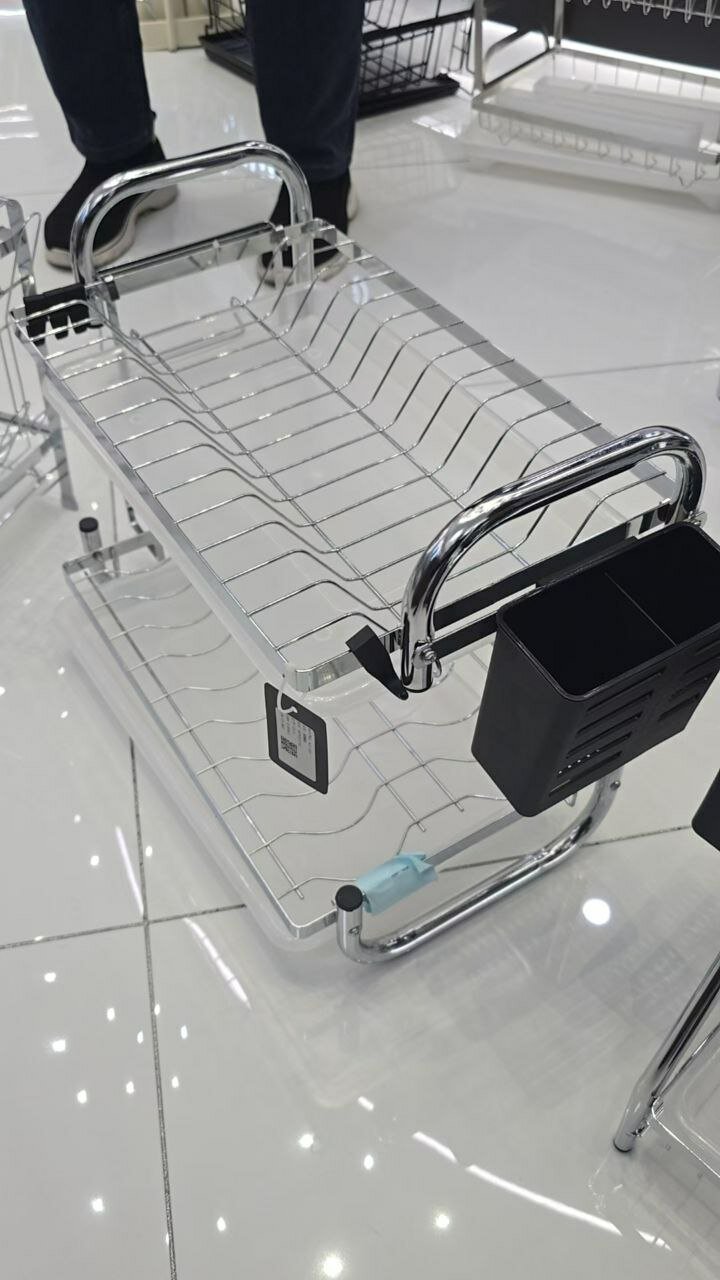 Oshxona uchun 2 qavatli zanglamaydigan po'latdan yasalgan idish sovutgich (sushilka).