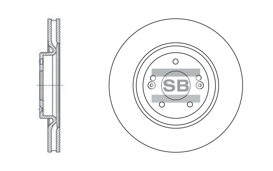 Диск тормозной передний SANGSIN BRAKE SD1070