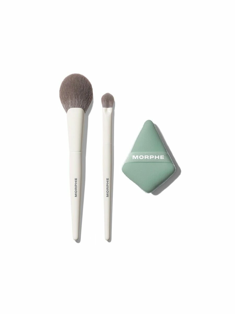 MORPHE Набор кистей и пуховка для макияжа Conceal & Set Tool Trio