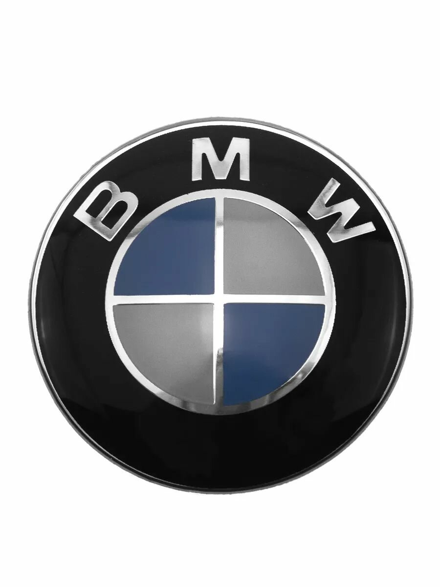 Эмблема на руль для BMW classic черно-синяя 45 мм. для классических автомобилей