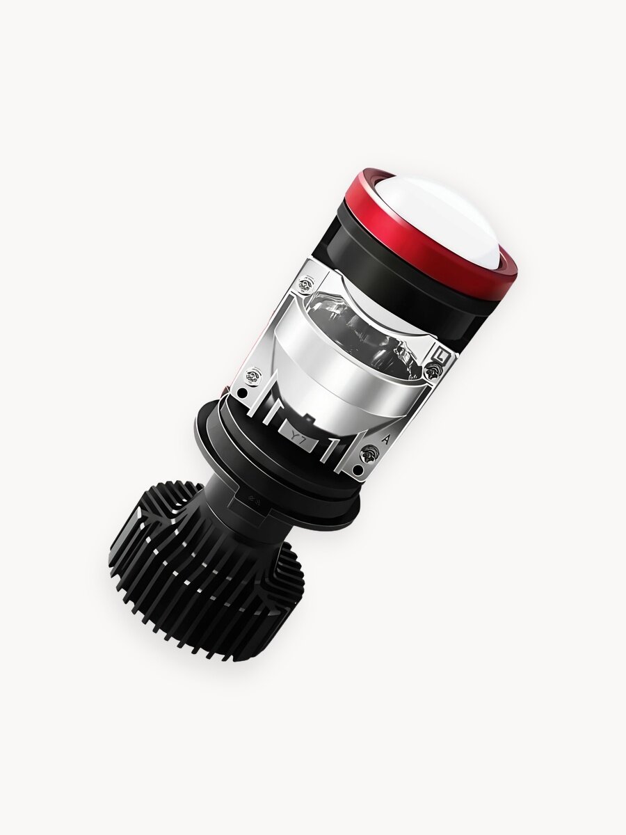 Автомобильные светодиодные лампы с линзой LED Y7D H4, 50 Вт, набор 2 шт. мини линзы с ярким светом 6000К