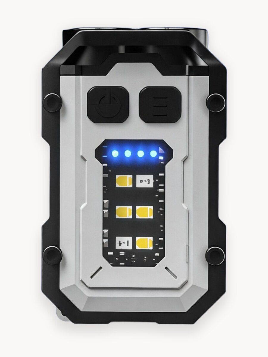 Фонарь светодиодный аккумуляторный ручной, карманный фонарик, брелок белый