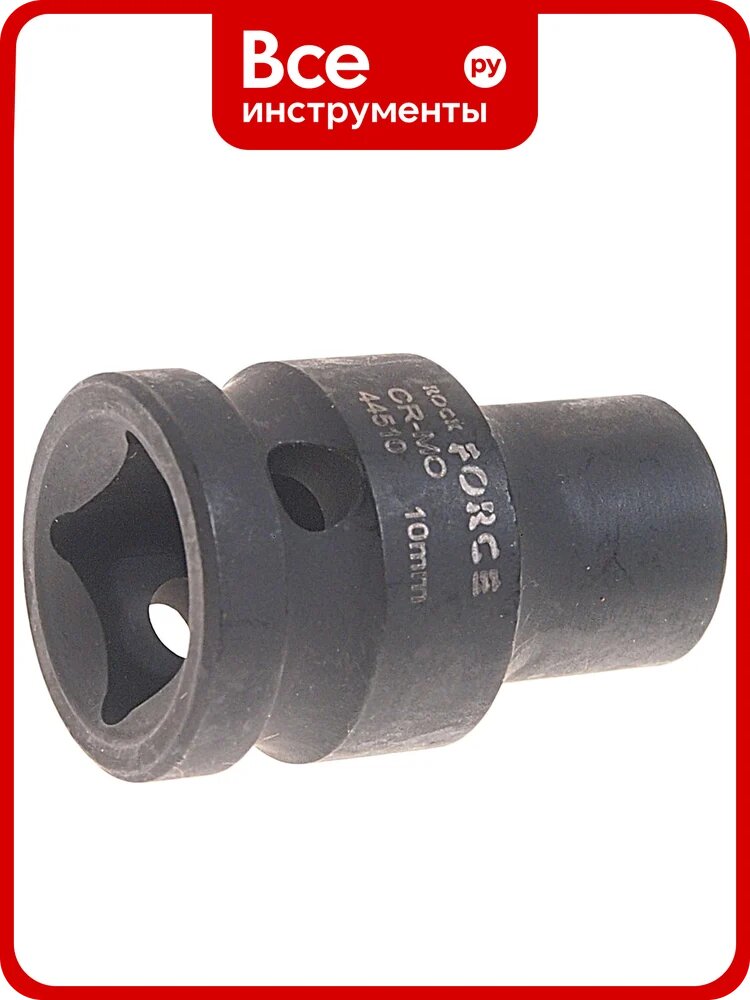 Головка торцевая 6-гранная ударная 10 мм, 1/2", L=40 мм ROCKFORCE RF-44510(304)