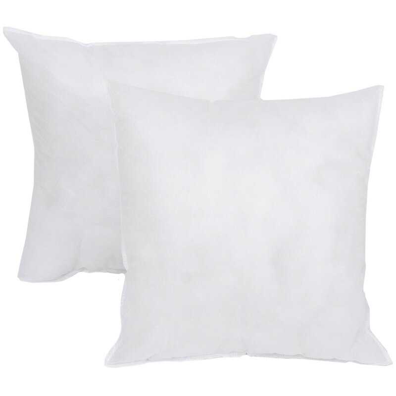 Подушка Luscan 40х40 см 2 штуки в наборе материал 100% полиэстер/спанбонд цвет белый