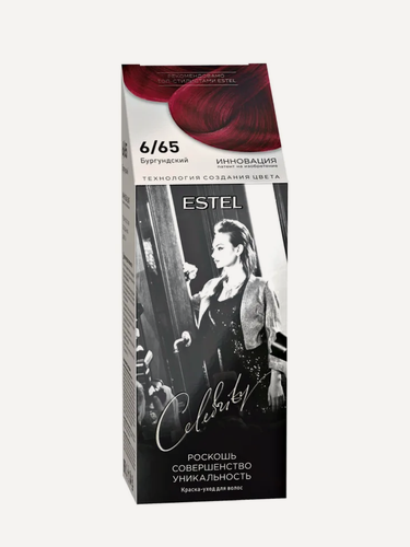 Изображение товара ESTEL Краска-уход CELEBRITY для окрашивания волос без аммиака, 6/65 бургундский, 140 мл