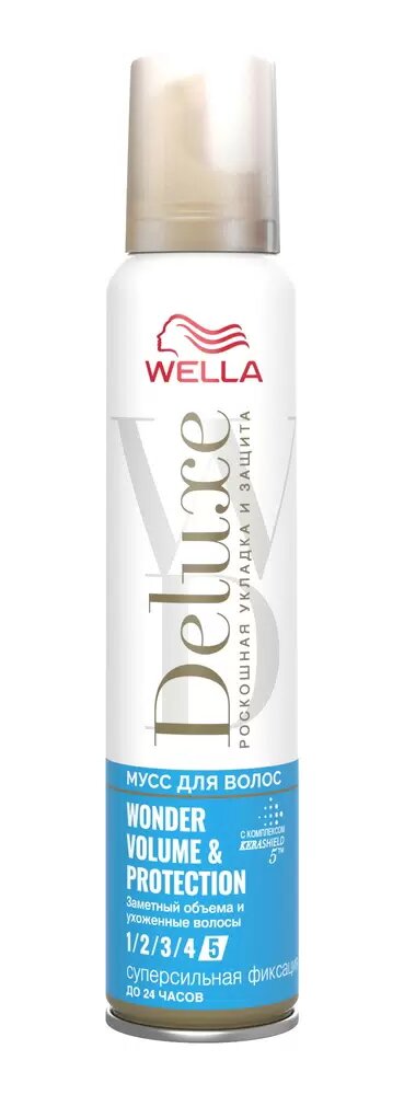 Мусс для укладки Wella Deluxe Wonder volume & protection, 200мл