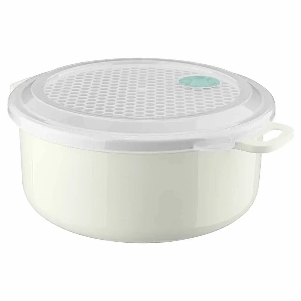 Пищевая емкость 09л с герметичной крышкой для холодильника и микроволновки светло-серый