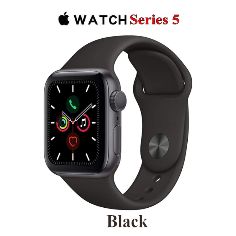 Умные часы Watch series 5, 44мм, Space gray aluminium case with Black sport band (Б/У)